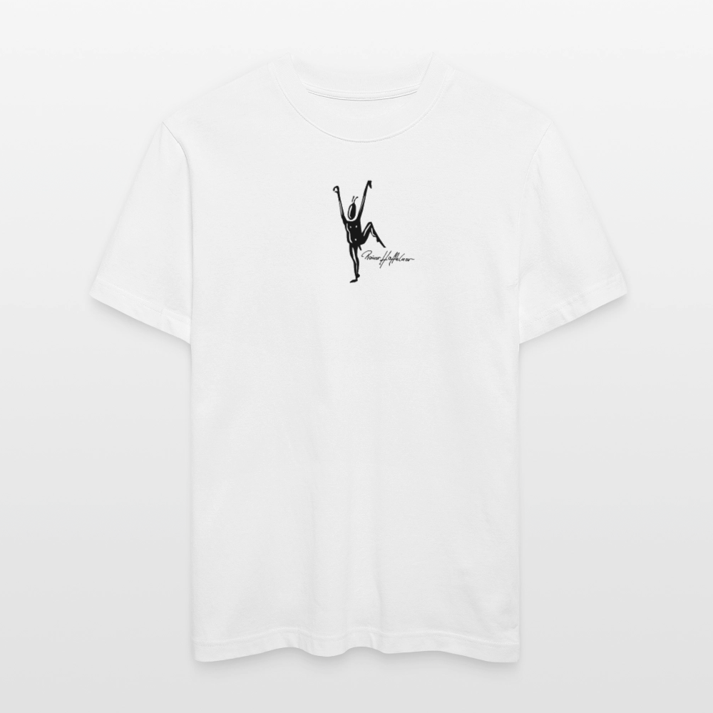 Unisex Bio-T-Shirt mit TUSCHEMÄNNCHEN PRINT - Weiß