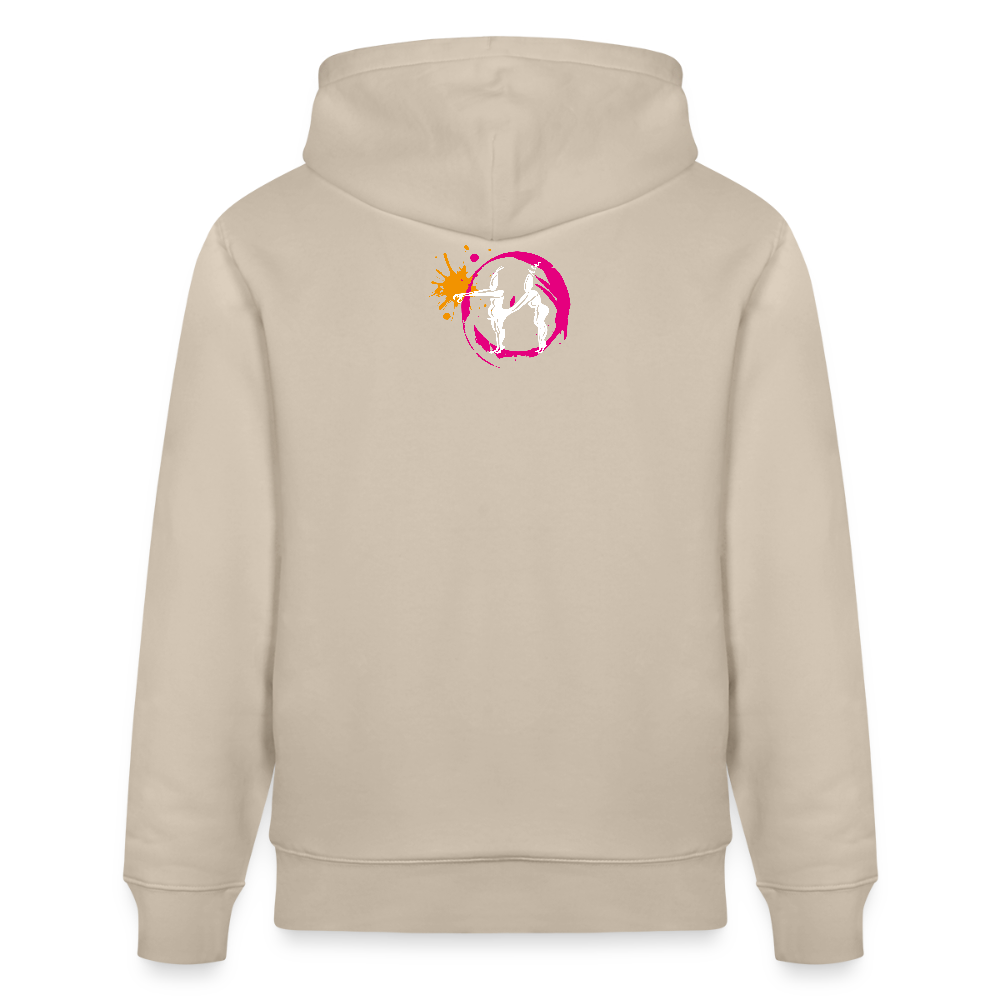 Unisex Hoodie mit ES ESKALIERT EH PRINT - Beige