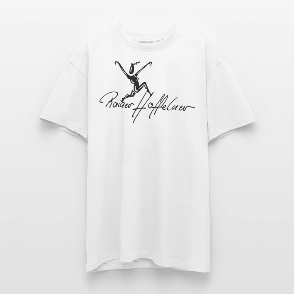 Heavy Oversize T-Shirt mit TUSCHEMÄNNCHEN PRINT - Weiß