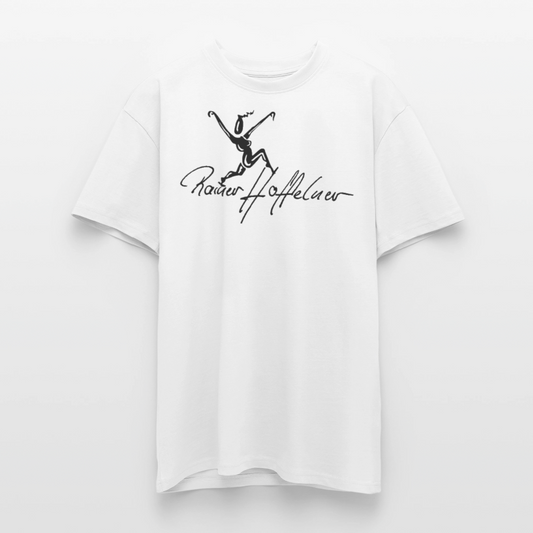 Heavy Oversize T-Shirt mit TUSCHEMÄNNCHEN PRINT - Weiß