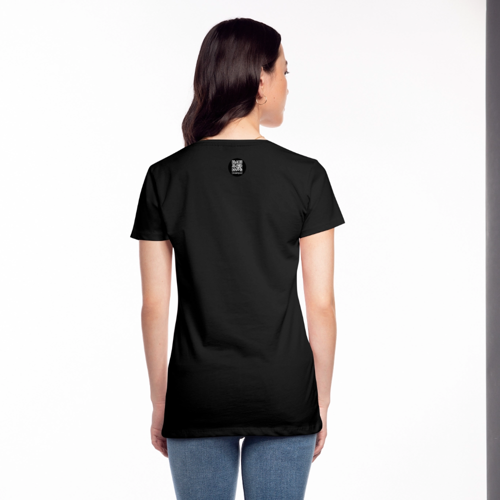 Frauen Premium T-Shirt mit OKTOBERFEST SKULL GIRL PRINT - Schwarz