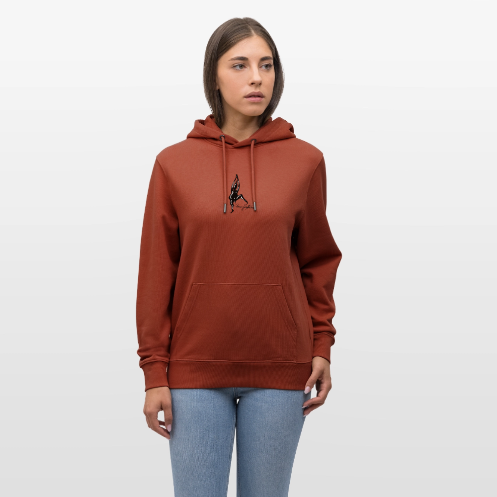Unisex Bio-Hoodie mit TUSCHEMÄNNCHEN PRINT - Terrakotta
