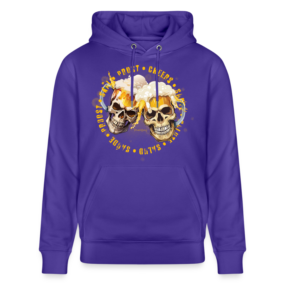 Unisex Bio-Hoodie mit OKTOBERFEST SKULL BOY PRINT - Purple Love