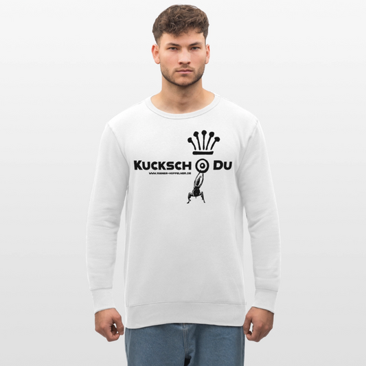 Unisex Bio-Sweatshirt mit KUCKSCH DU PRINT - Weiß