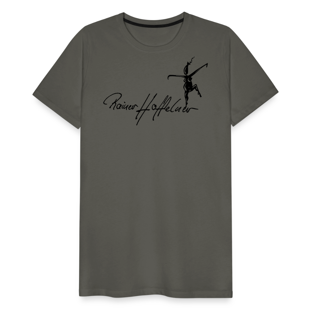 Männer Premium T-Shirt mit TUSCHEWEIBCHEN PRINT - Asphalt