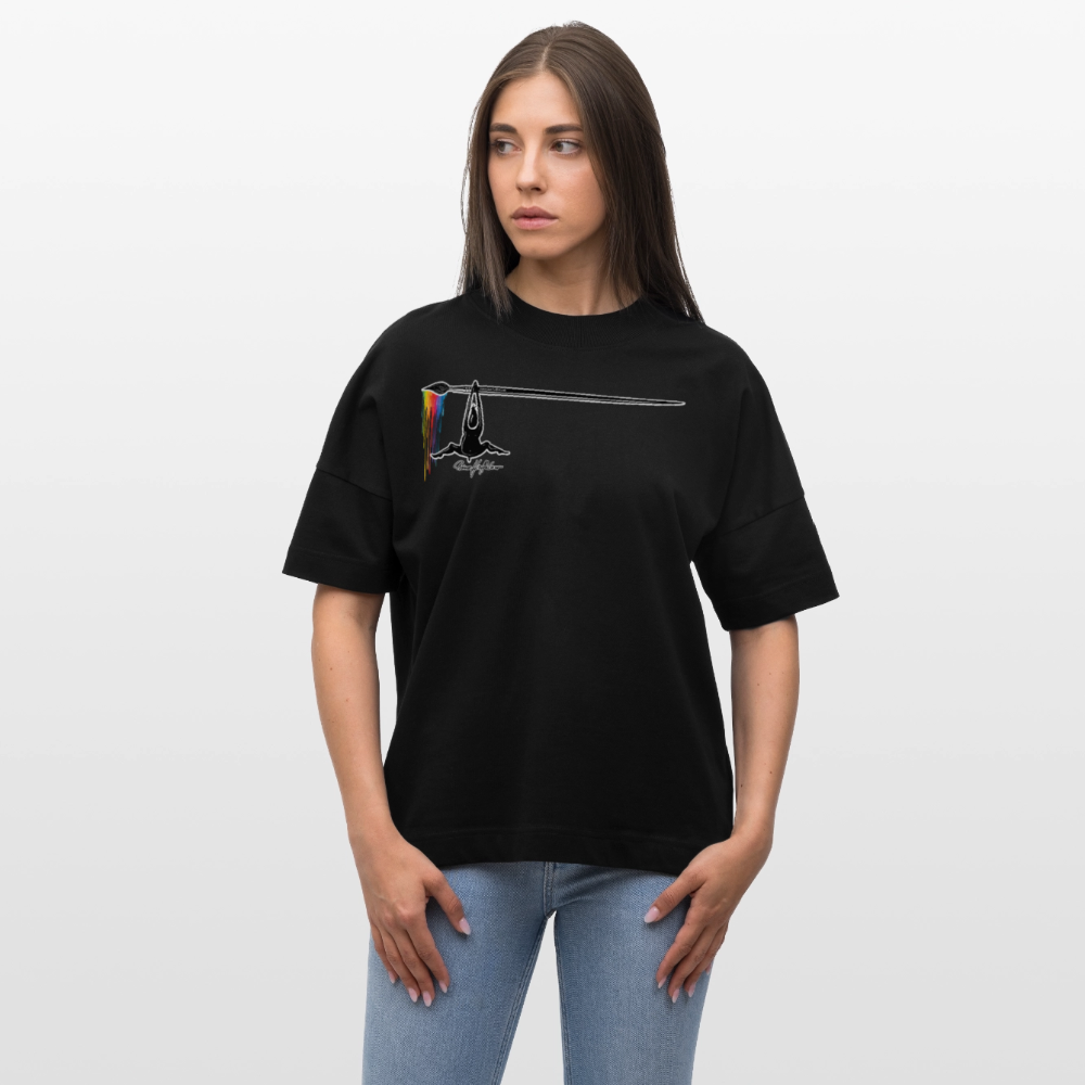 Oversized Unisex T-Shirt mit MÄNNLE PRINT - Schwarz