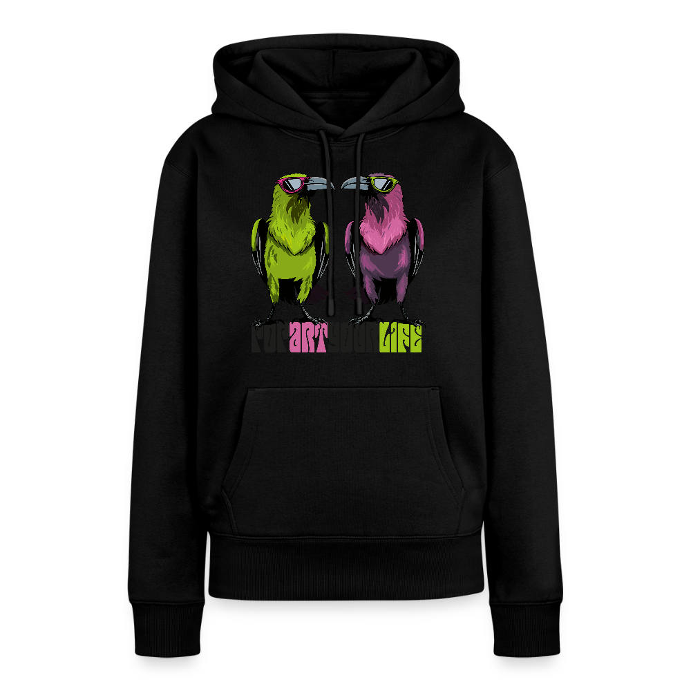 Frauen Premium Hoodie mit POPARTYOURLIFE PRINT - Schwarz