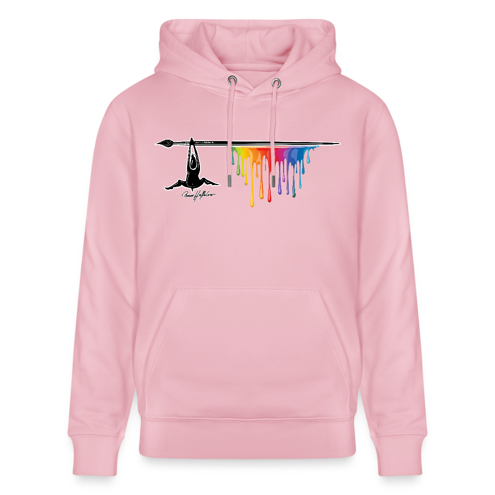 Unisex Hoodie mit TUSCHEMÄNNCHEN PRINT - Hellrosa