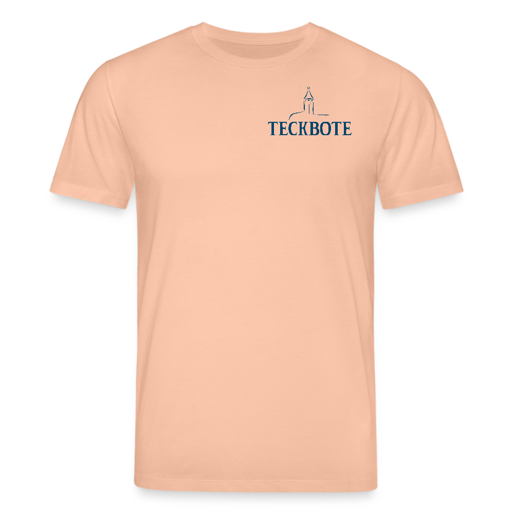 Unisex Bio-T-Shirt mit TECKBOTE PRINT - Pfirsich