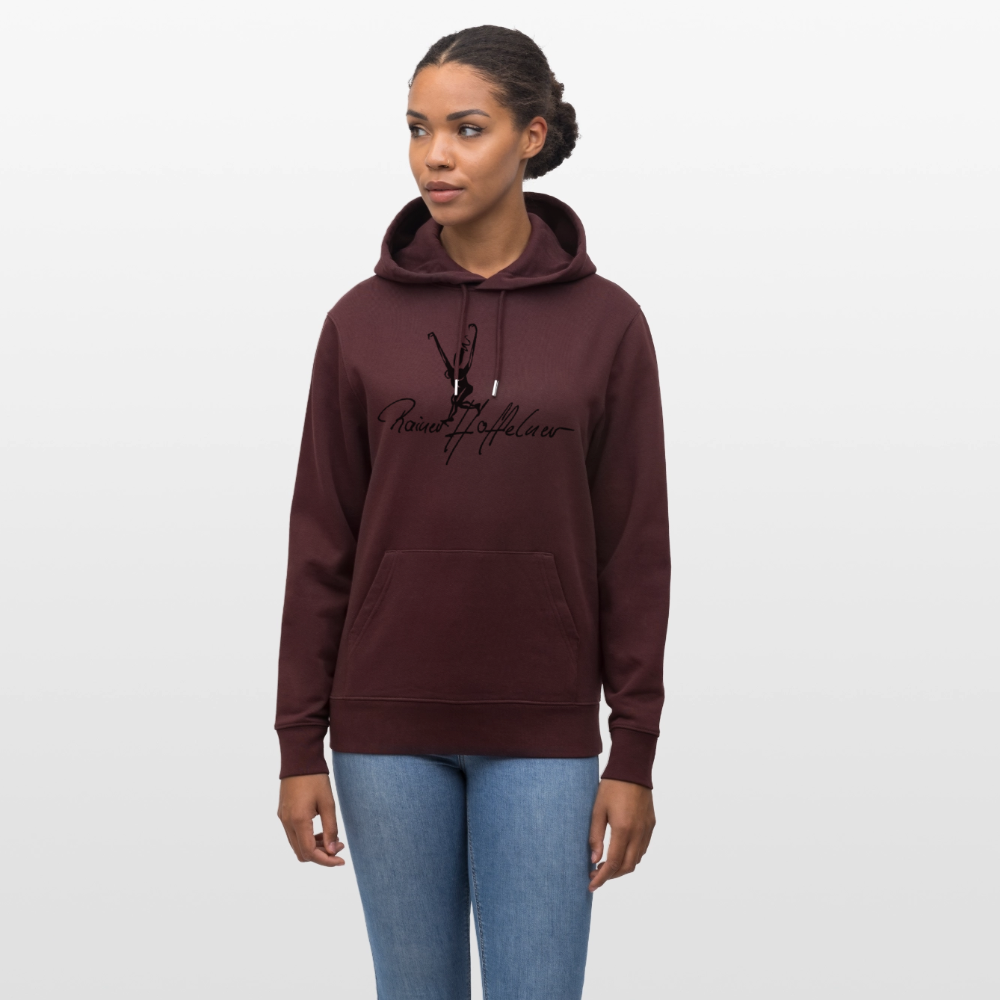 Unisex Bio-Hoodie mit TUSCHEWEIBCHEN PRINT - Maroon