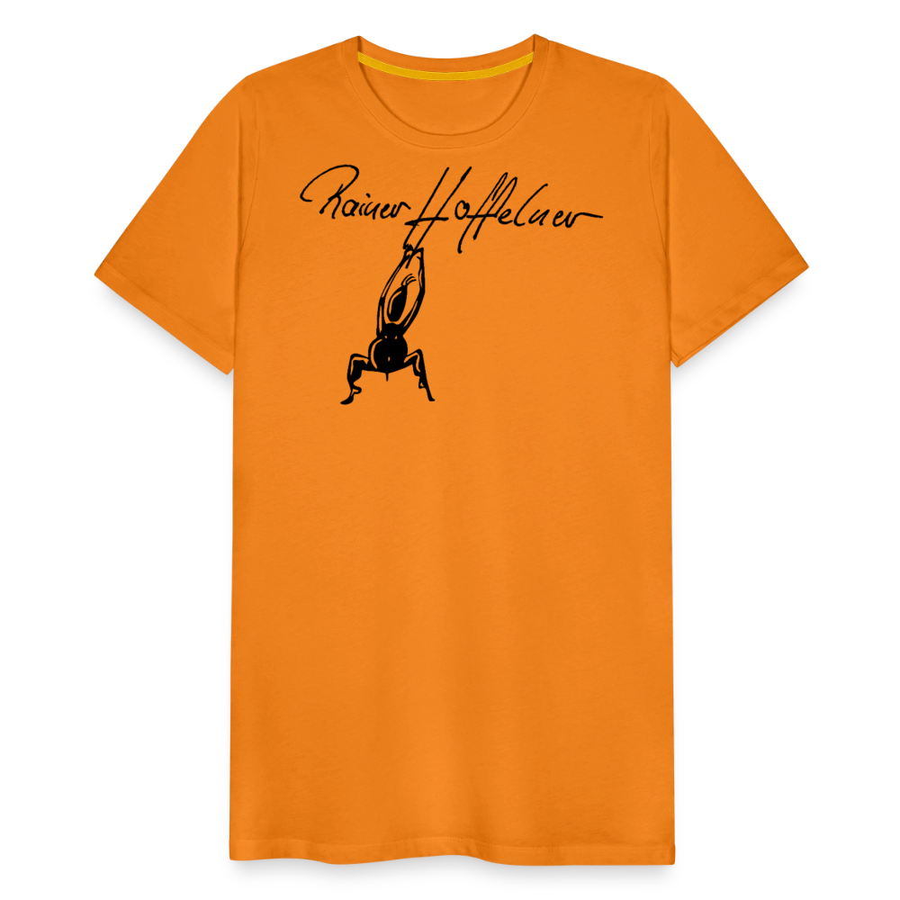 Männer Premium T-Shirt mit TUSCHEMÄNNCHEN PRINT - Orange