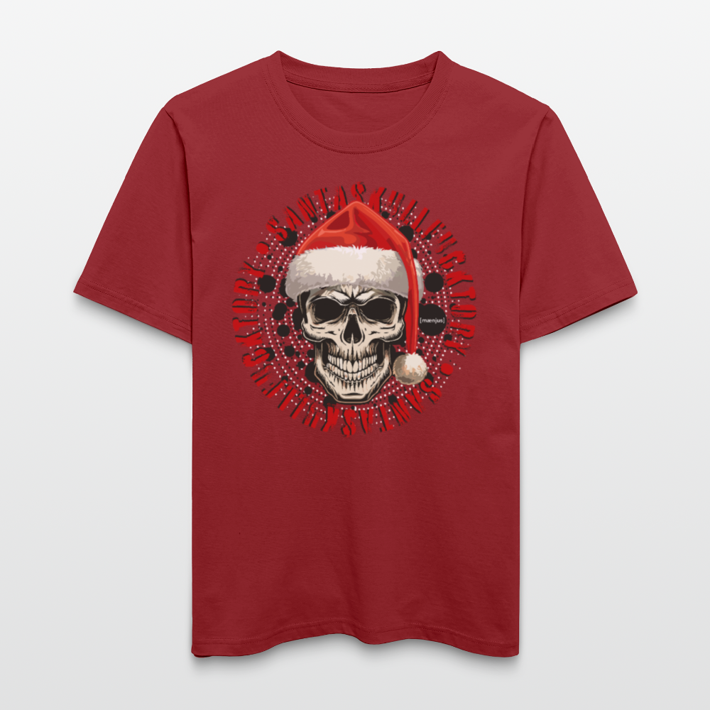 Unisex Bio-T-Shirt mit SANTASKULL FUCKTORY PRINT - Erdrot