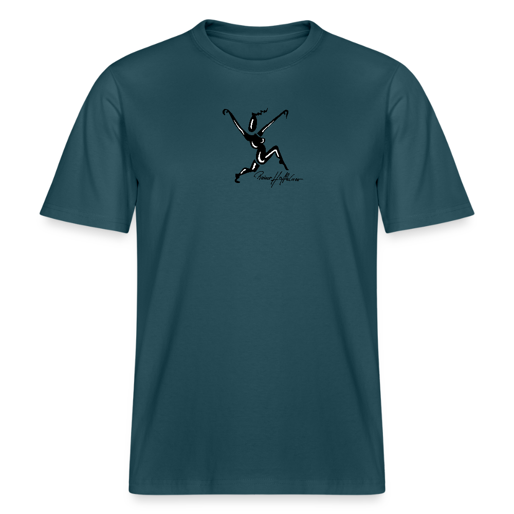 Unisex Bio-T-Shirt mit TUSCHEWEIBCHEN PRINT - Dunkles Petrol