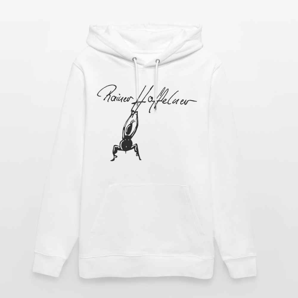 Unisex Bio-Hoodie mit TUSCHEMÄNNCHEN PRINT - Weiß