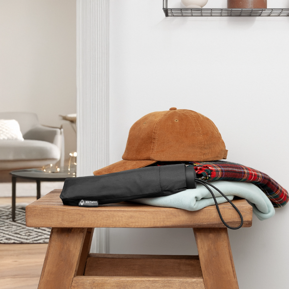 Regenschirm (klein) mit TUSCHEMÄNNCHEN PRINT - Schwarz