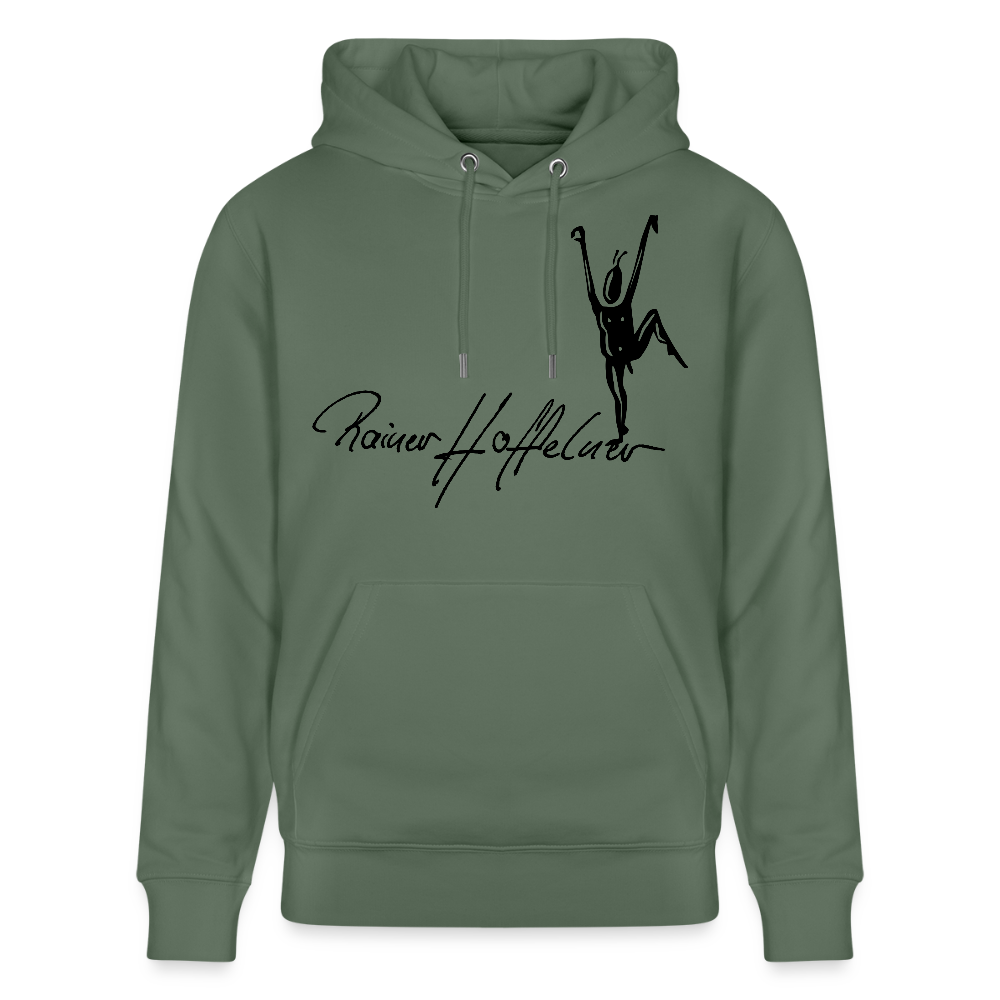 Unisex Bio-Hoodie mit TUSCHEMÄNNCHEN PRINT - Tanngrün