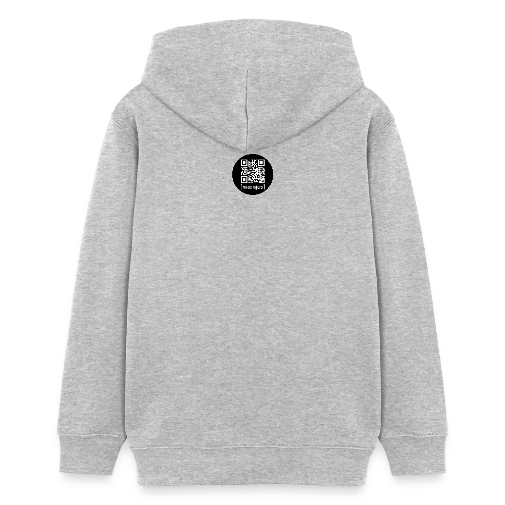 MNJS TEENS Bio-Hoodie mit DEEP FOREST GREEN TIGERRABBIT PRINT - Grau meliert