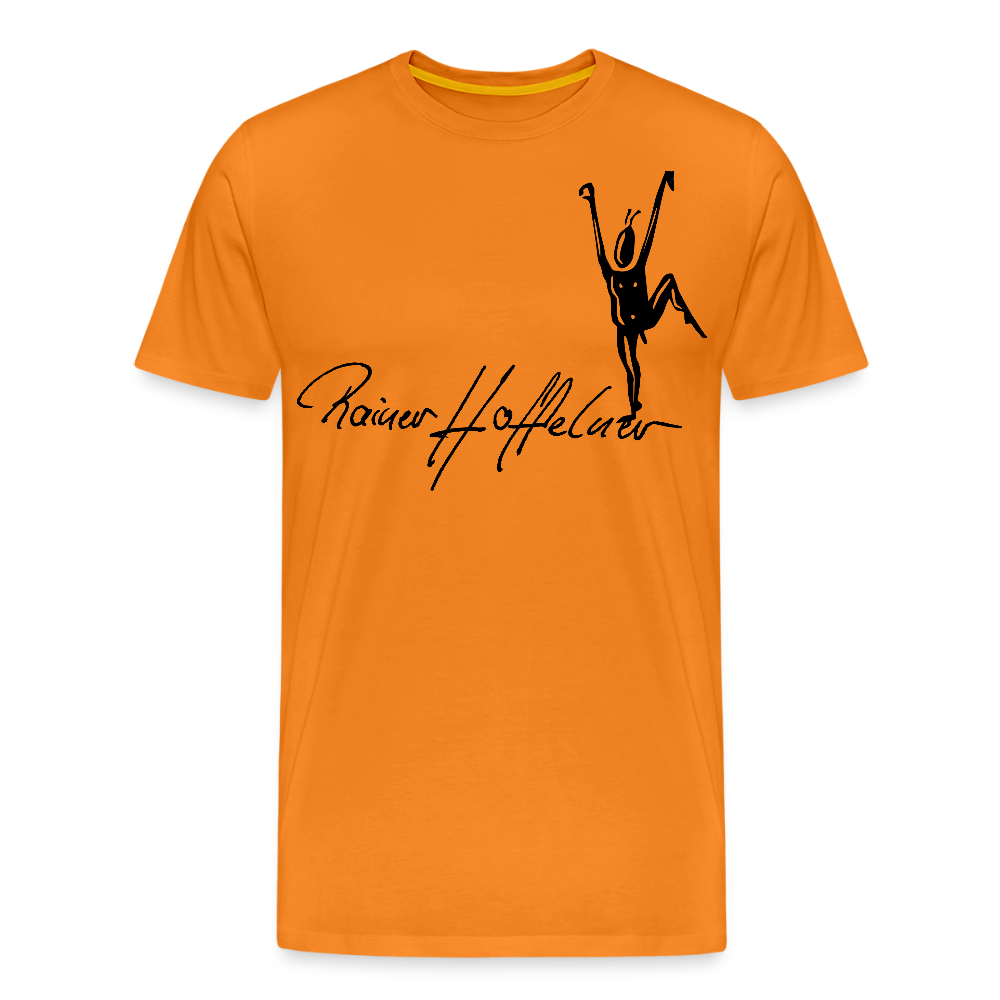 Männer Premium T-Shirt mit TUSCHEMÄNNCHEN PRINT - Orange