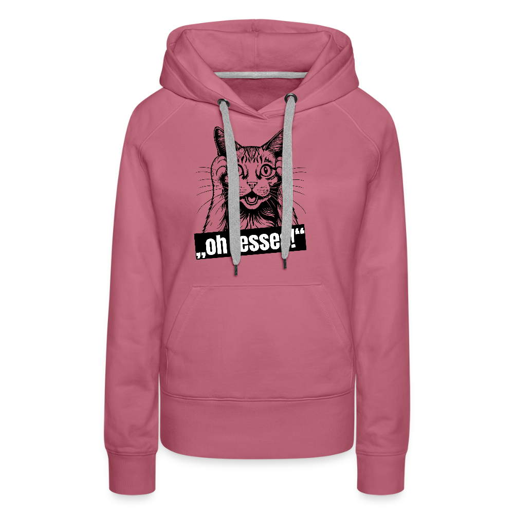 Frauen Premium Hoodie mit OH JESSES PRINT - Malve