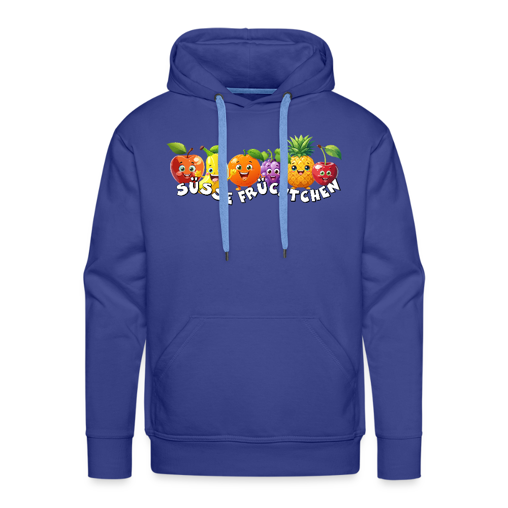 Männer Premium Hoodie mit SÜSSE FRÜCHTCHEN PRINT - Königsblau