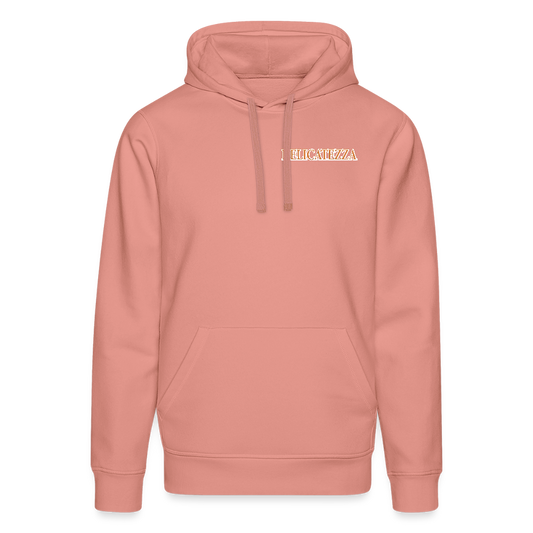 Unisex Bio-Hoodie mit DELICATEZZA SARDINE PRINT Vorder- und Rückseite - Altrosa