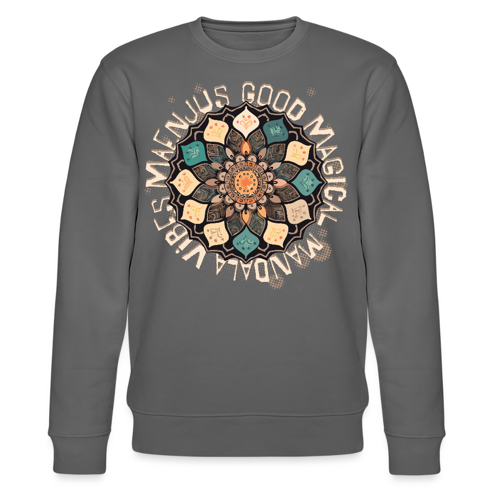 Unisex Bio-Sweatshirt mit MANDALA VIBES PRINT - Anthrazit