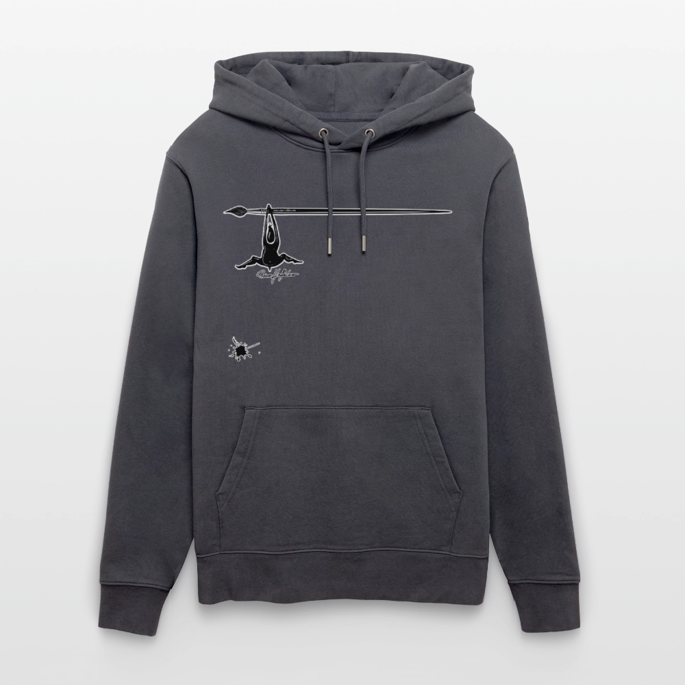 Unisex Hoodie mit TUSCHEMÄNNCHEN PRINT - Indigoblau
