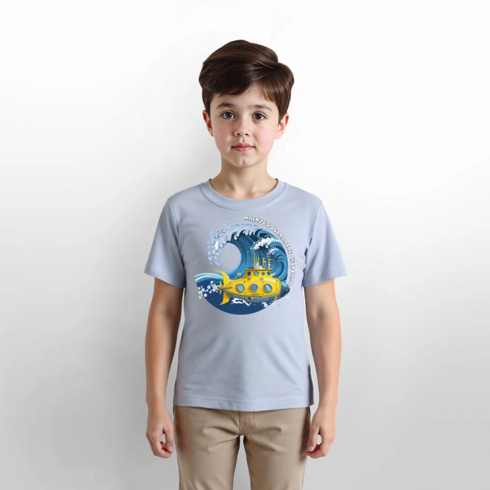 MNJS KIDS Bio T-Shirt mit SUBMARINE SHIPYARD PRINT - Lavendel-Violett
