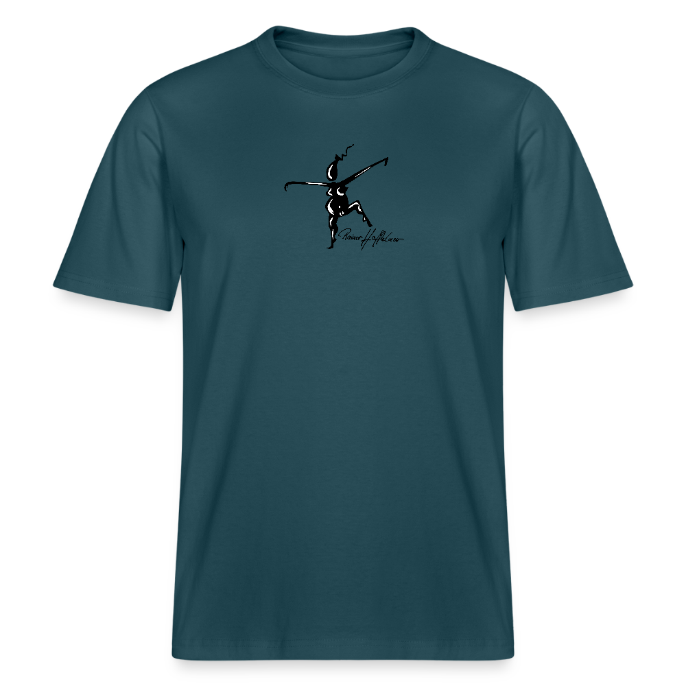 Unisex Bio-T-Shirt mit TUSCHEWEIBCHEN PRINT - Dunkles Petrol