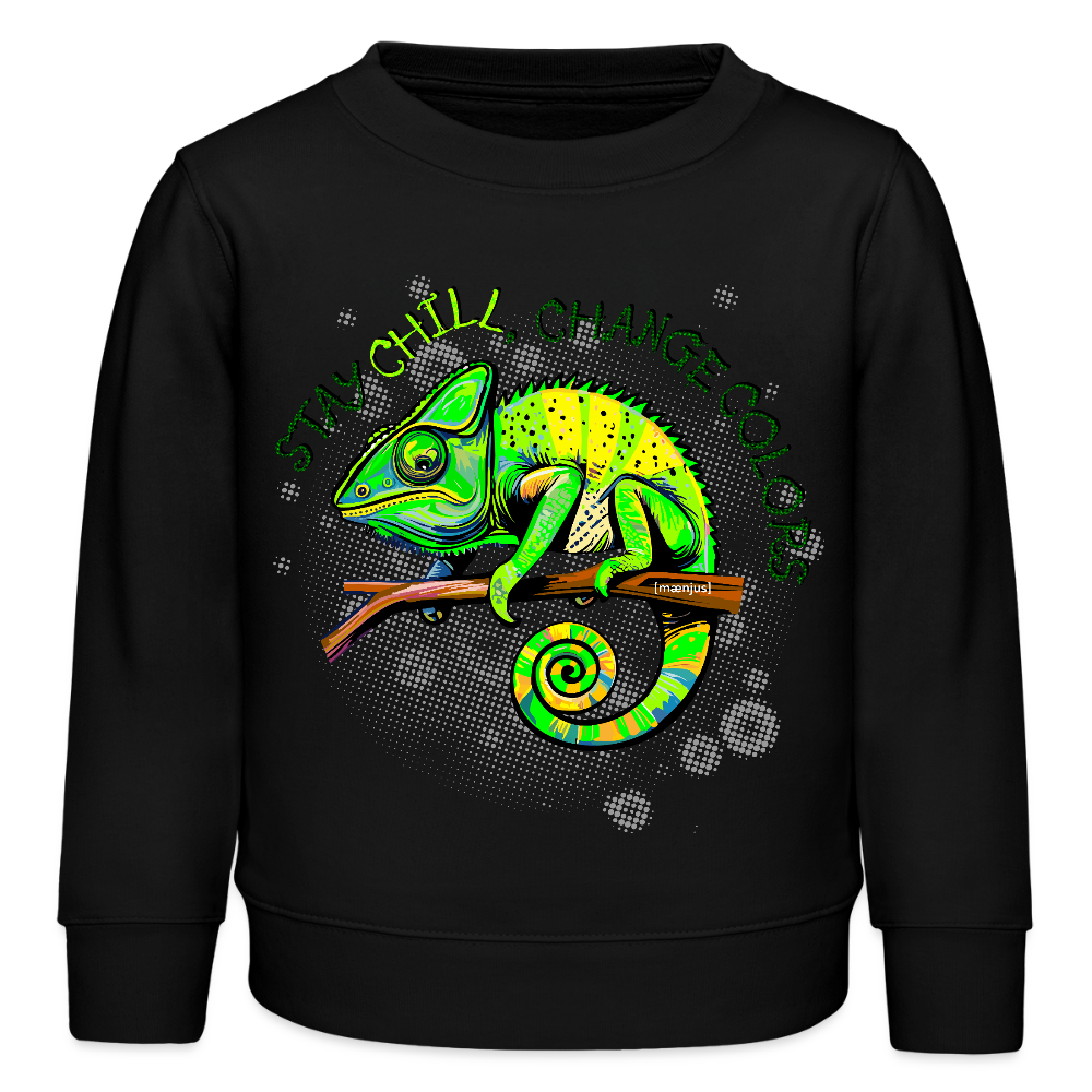 MNJS KIDS Mini Changer Bio Sweatshirt mit CAMAELEON PRINT - Schwarz