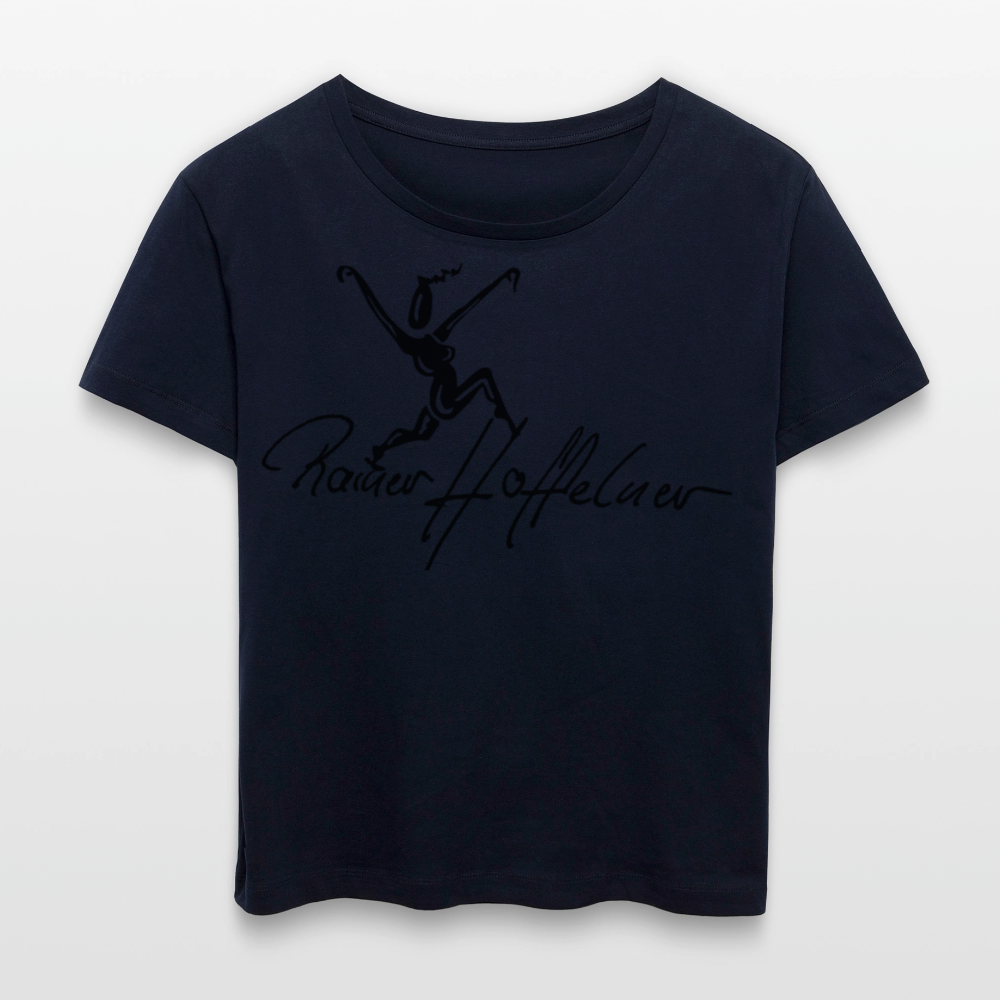 Frauen T-Shirt mit TUSCHEWEIBCHEN PRINT - Navy