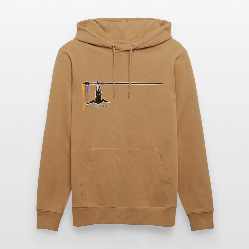 Unisex Hoodie mit TUSCHEMÄNNCHEN PRINT - Karamell