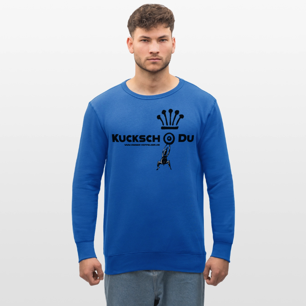 Unisex Bio-Sweatshirt mit KUCKSCH DU PRINT - Königsblau