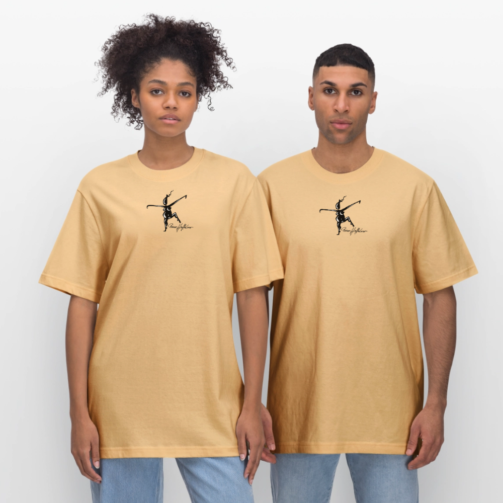 Unisex Bio-T-Shirt mit TUSCHEWEIBCHEN PRINT - Hellgelb