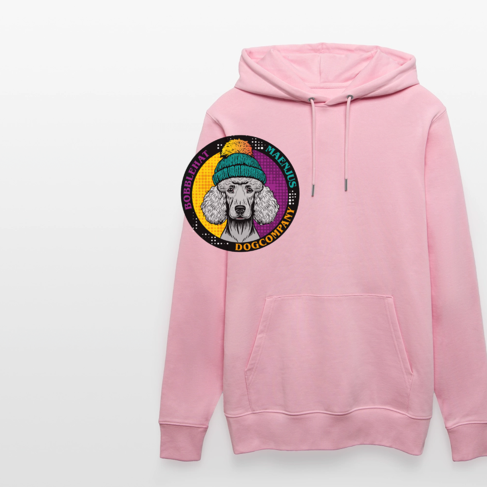 SUnisex Bio-Hoodie mit BOBBLEHAT DOGCOMPANY PRINT - Hellrosa