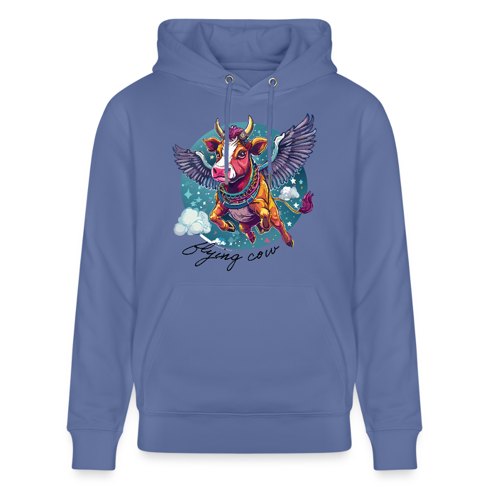 Unisex Hoodie mit FLYING COW PRINT - Blau