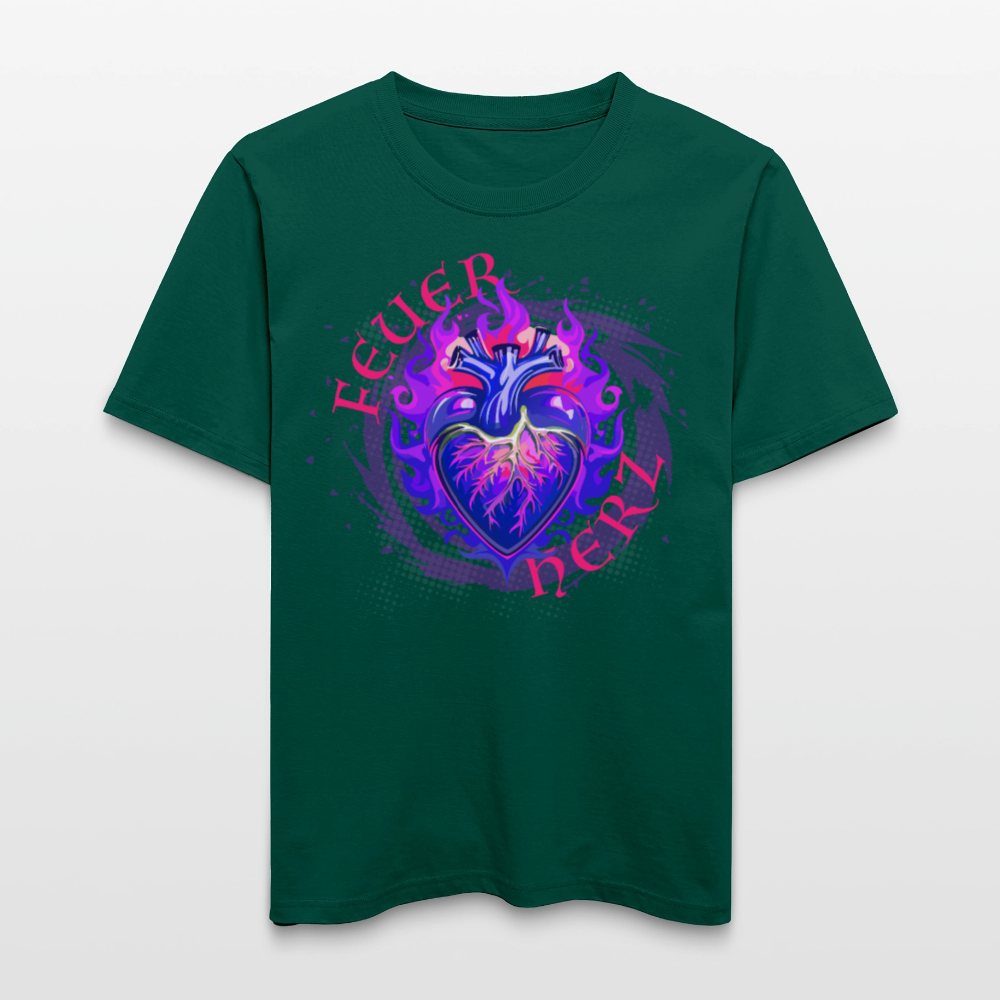 Unisex Bio-T-Shirt mit FEUERHERZ LILA PRINT - Forest