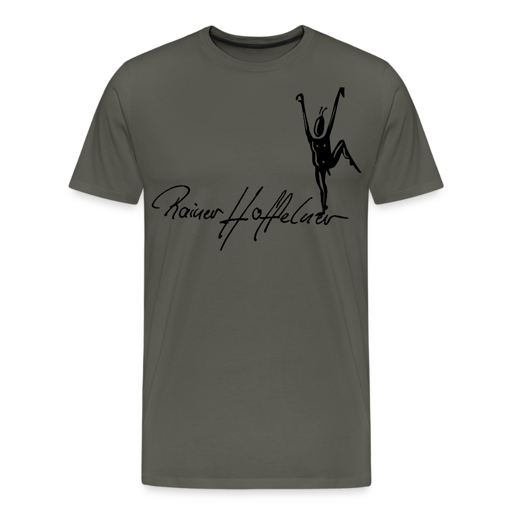 Männer Premium T-Shirt mit TUSCHEMÄNNCHEN PRINT - Asphalt