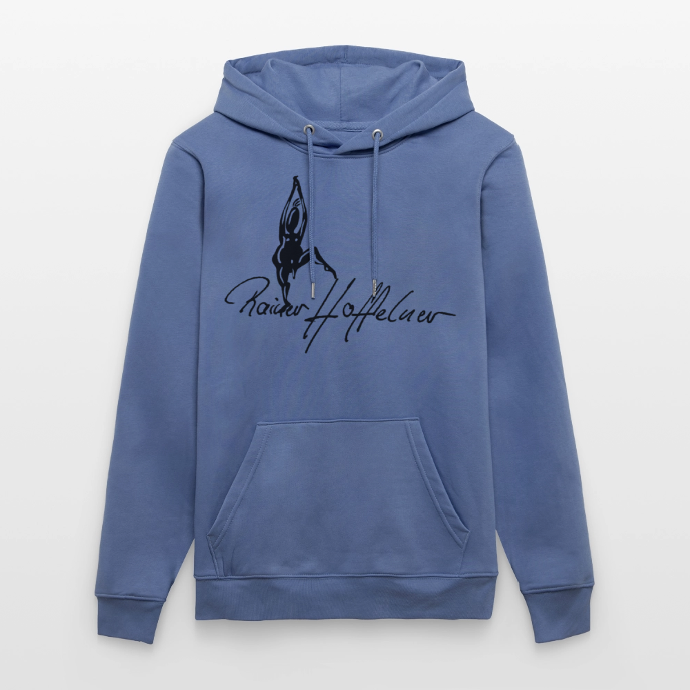 Unisex Bio-Hoodie mit TUSCHEMÄNNCHEN PRINT - Blau