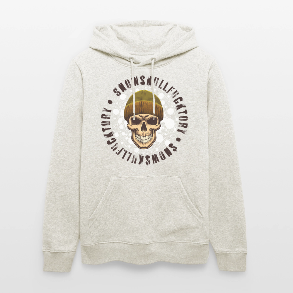 Unisex Hoodie mit SNOWSKULL PRINT - Beige meliert