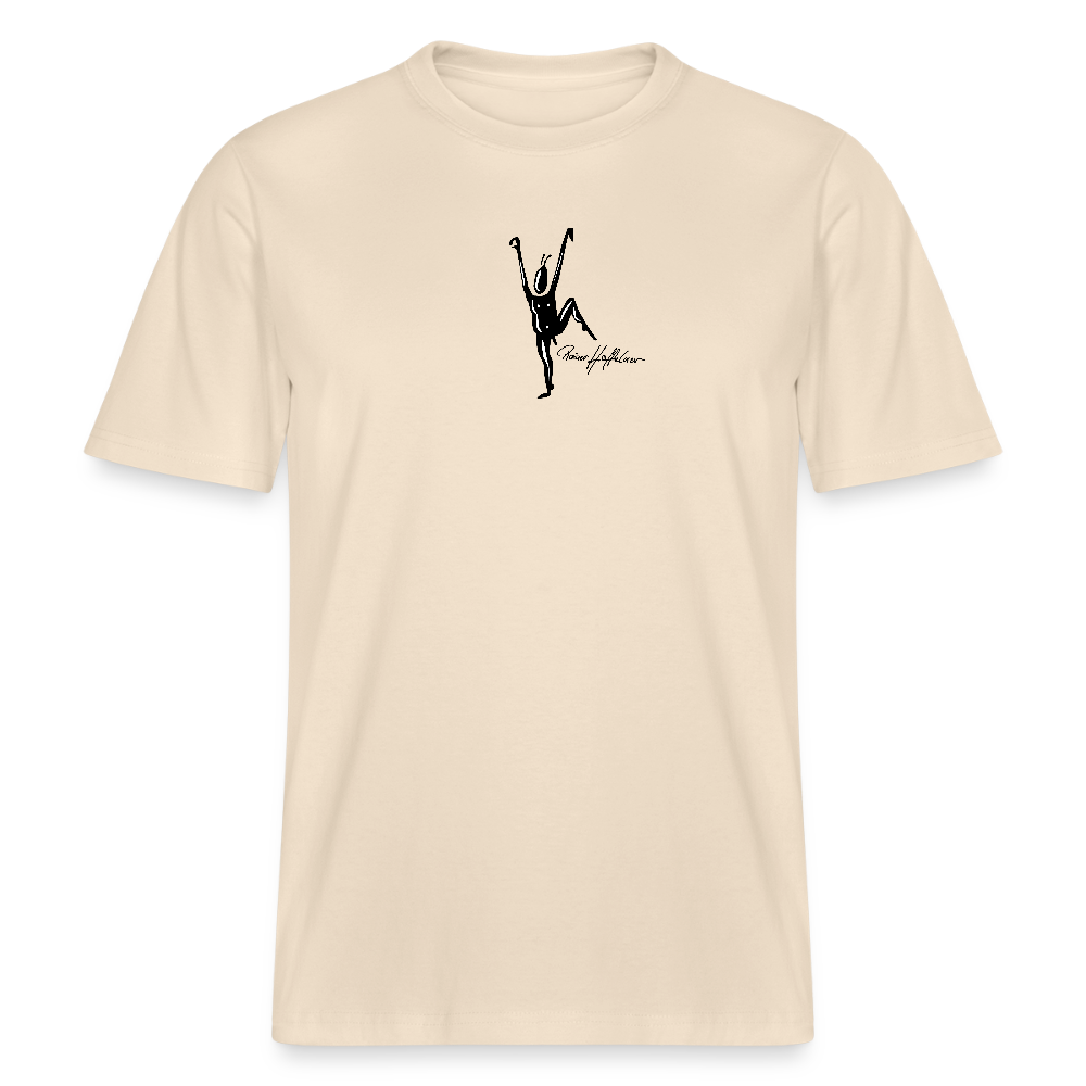 Unisex Bio-T-Shirt mit TUSCHEMÄNNCHEN PRINT - Weißgrau