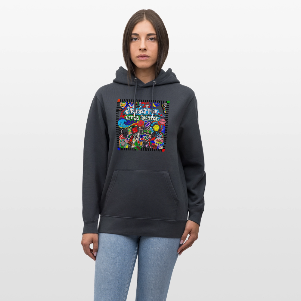 Unisex Bio-Hoodie mit CREATIVE VIRUS INSIDE PRINT - Indigoblau