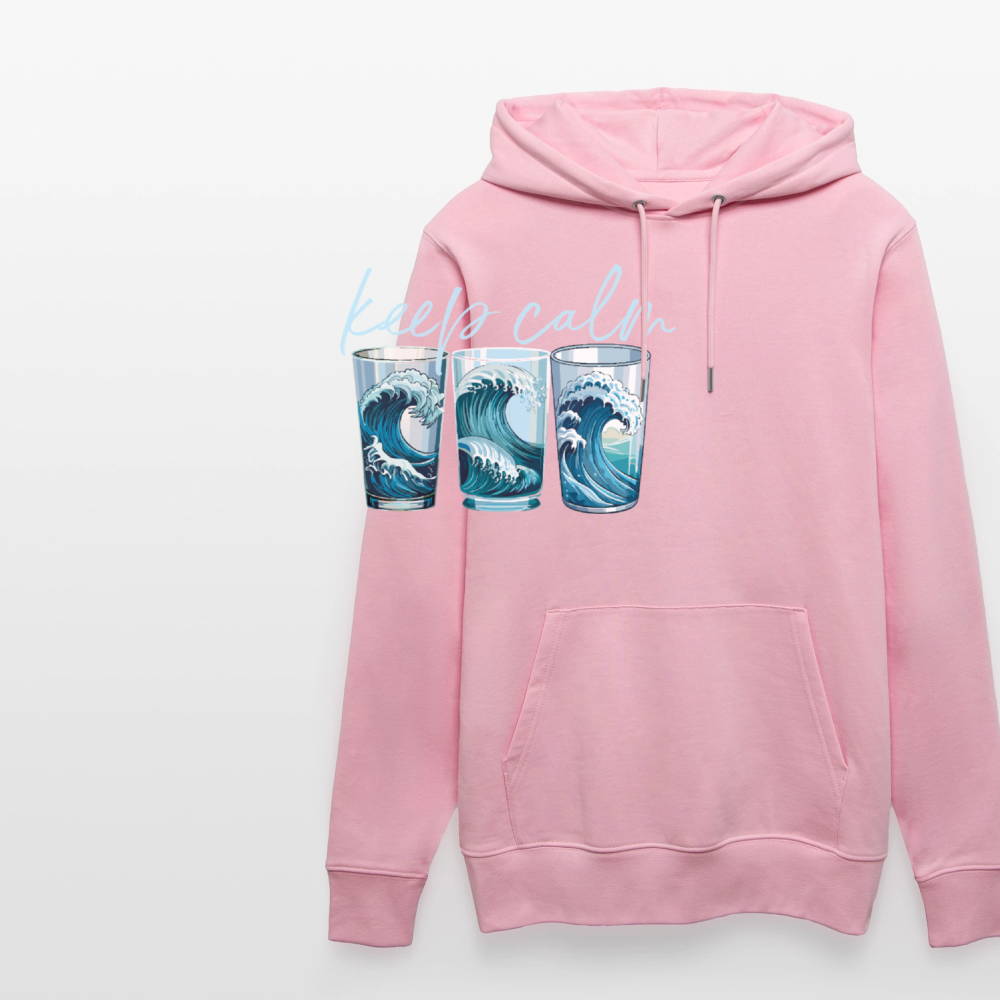 Unisex Bio-Hoodie mit KEEP CALM PRINT - Hellrosa