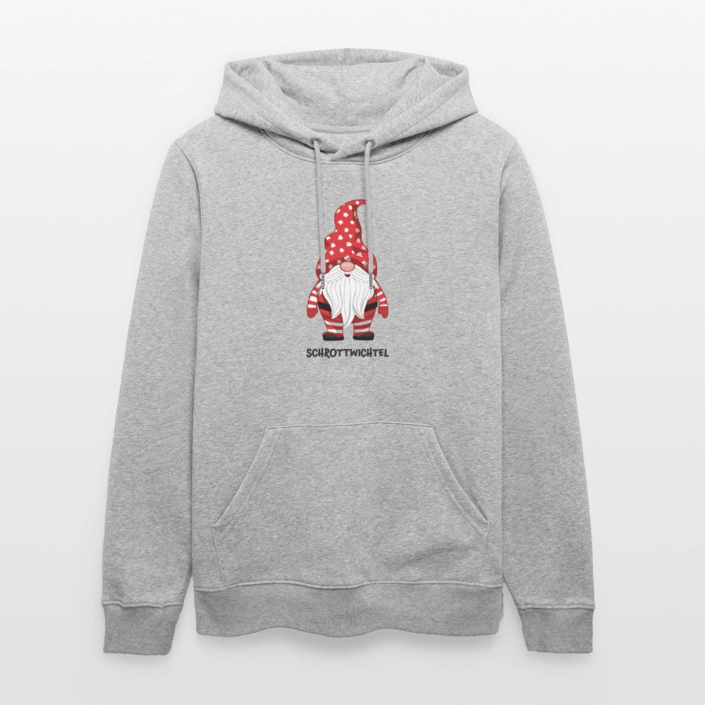 Unisex Bio-Hoodie mit SCHROTTWICHTEL PRINT - Grau meliert