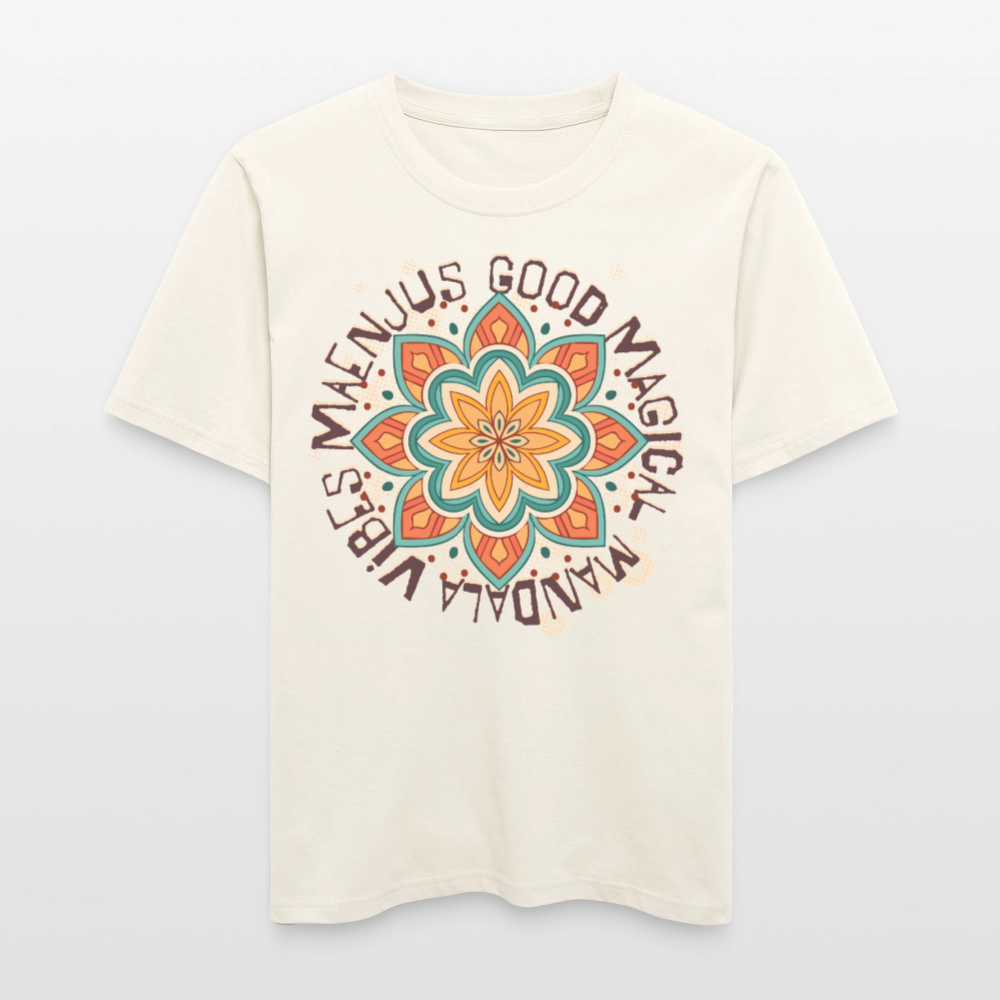 Unisex Bio-T-Shirt mit MANDALA VIBES PRINT - Naturweiß