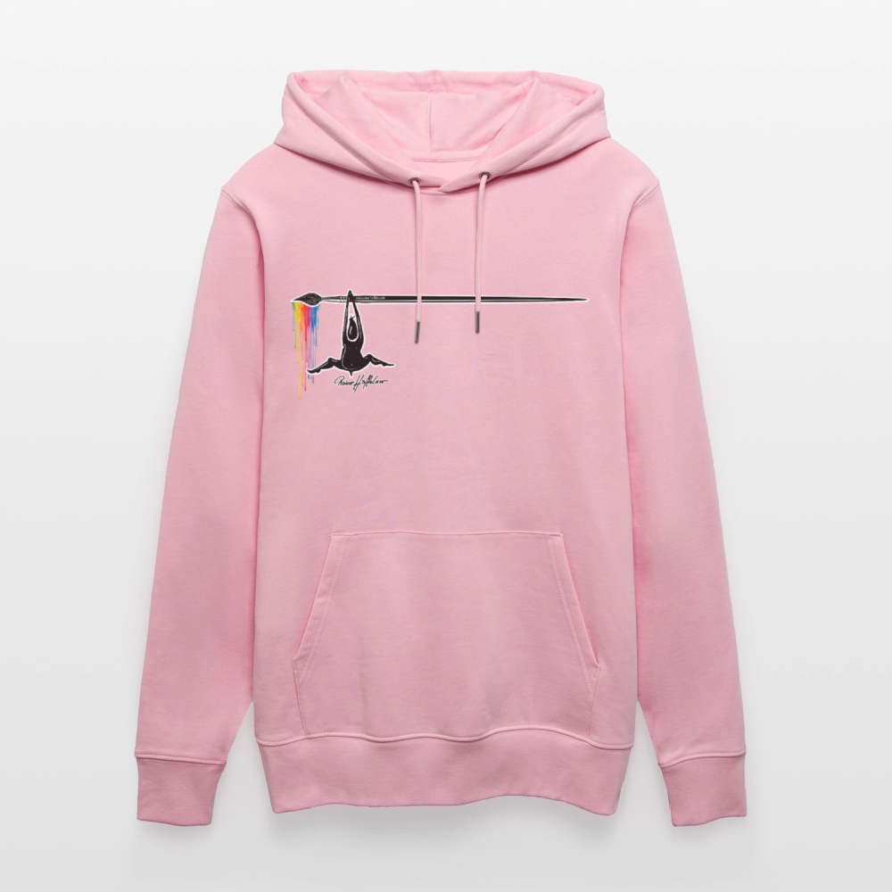 Unisex Hoodie mit TUSCHEMÄNNCHEN PRINT - Hellrosa