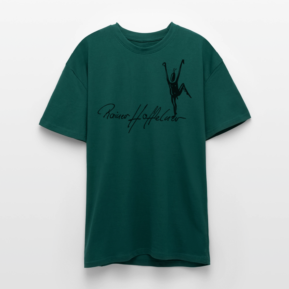 Heavy Oversize T-Shirt mit TUSCHEMÄNNCHEN PRINT - hunter Green