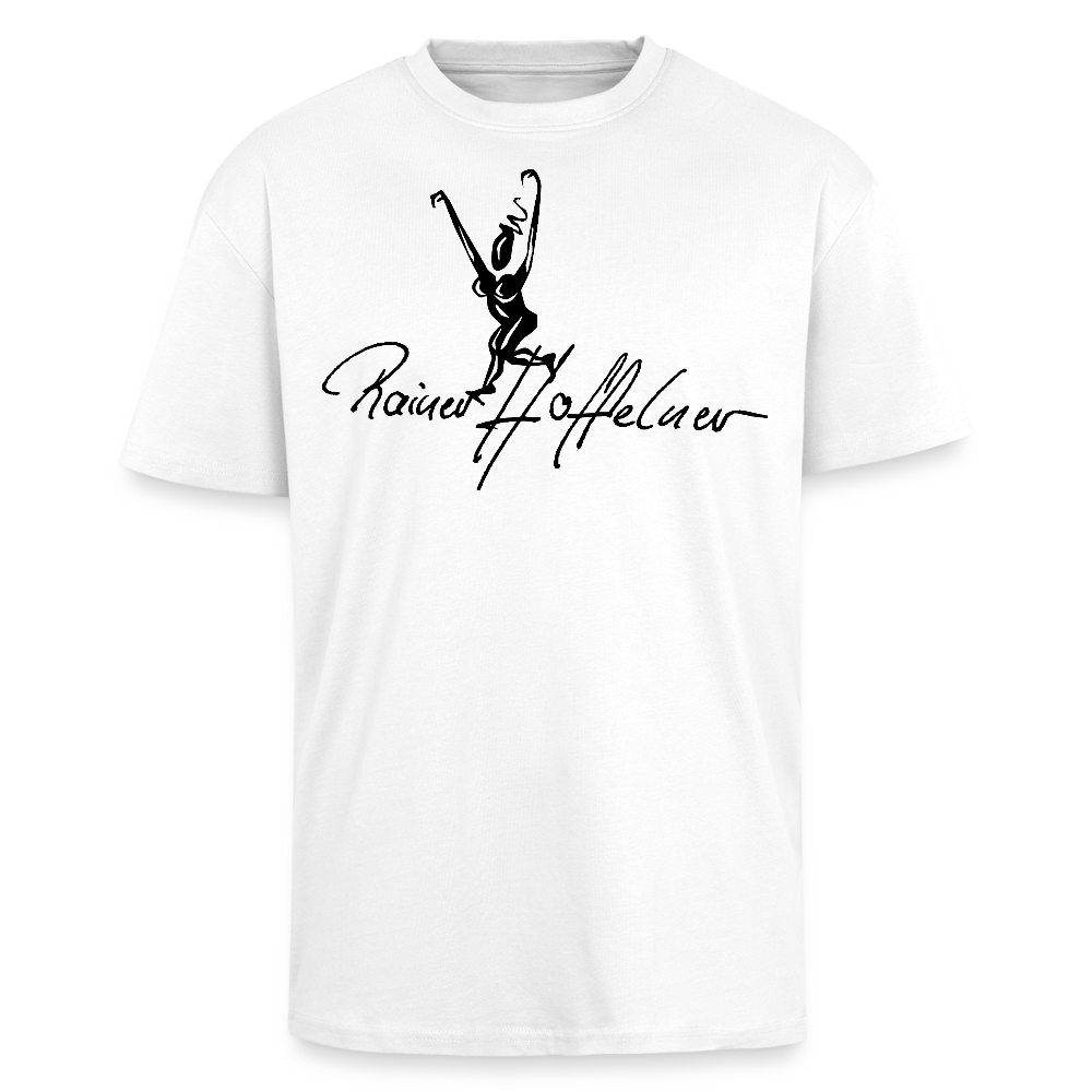 Heavy Oversize T-Shirt mit TUSCHEMÄNNCHEN PRINT - Weiß