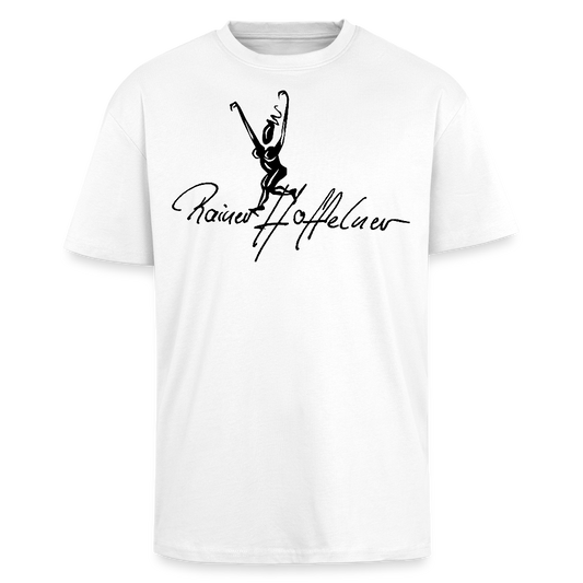 Heavy Oversize T-Shirt mit TUSCHEMÄNNCHEN PRINT - Weiß