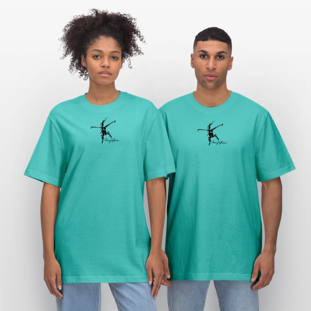 Unisex Bio-T-Shirt mit TUSCHEWEIBCHEN PRINT - Poolblau